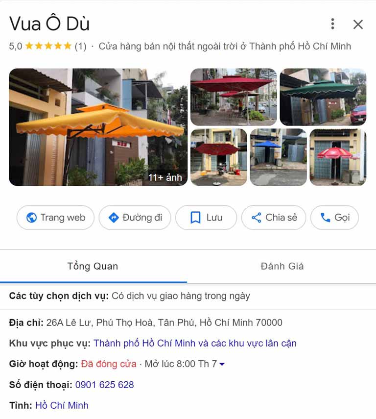 Địa chỉ Vua Ô Dù