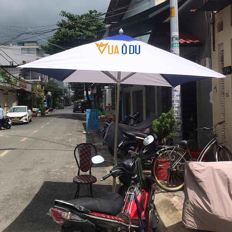 Dù đứng tâm vuông 2m kiểu phối màu