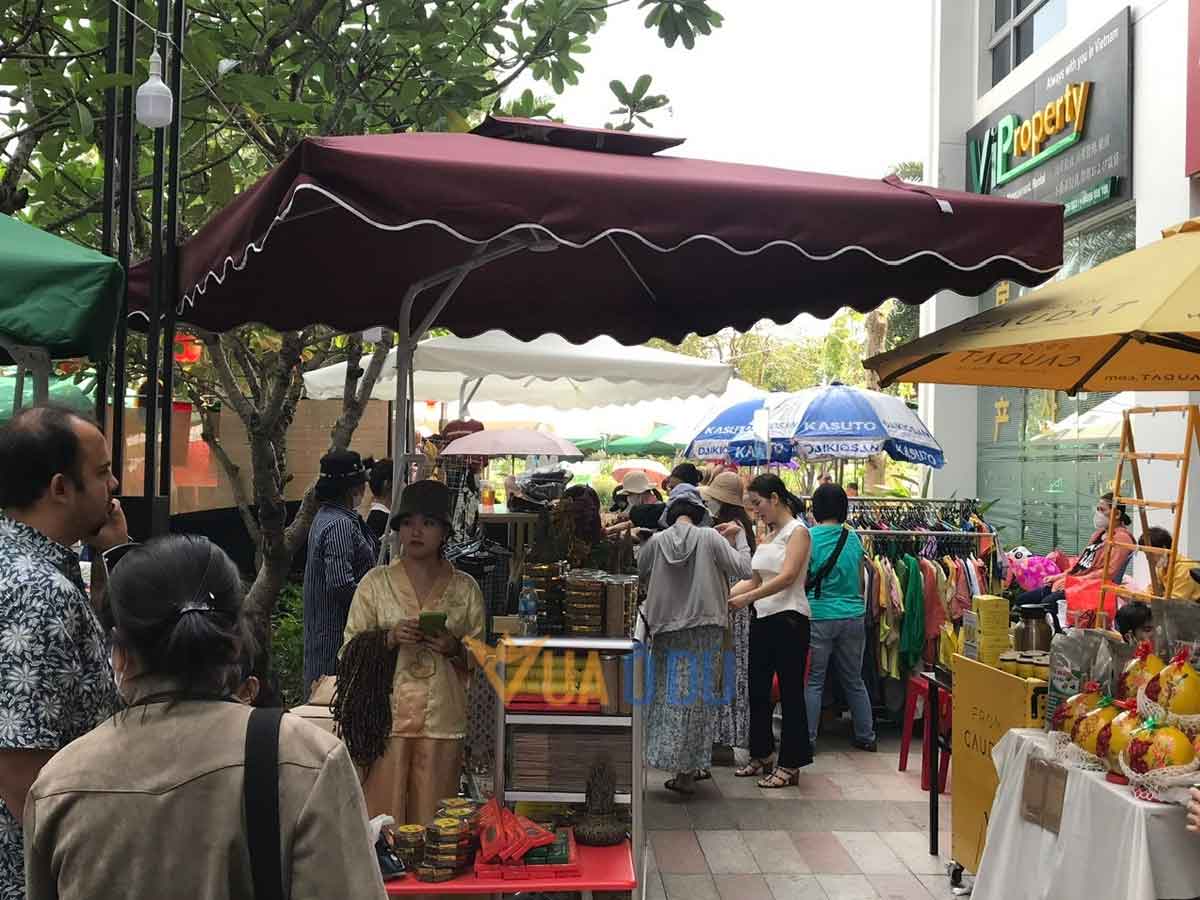 Sự kiện cho thuê dù hội chợ VInhome Central Park